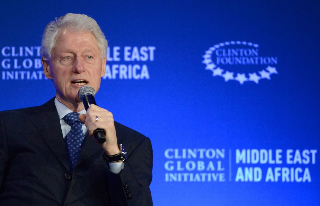 El expresidente Bill Clinton es el fundador y presidente de la Fundación Clinton. Aquí en un evento en Marrakesh, Marruecos el 6 de mayo de 2015.