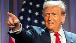 WASHINGTON, DC - NOVEMBER 13: U.S. President-elect Donald Trump speaks at a House Republicans Conference meeting at the Hyatt Regency on Capitol Hill on November 13, 2024 in Washington, DC. As is tradition with incoming presidents, Trump is traveling to Washington, DC to meet with U.S. President Joe Biden at the White House as well as Republican members of Congress on Capitol Hill.