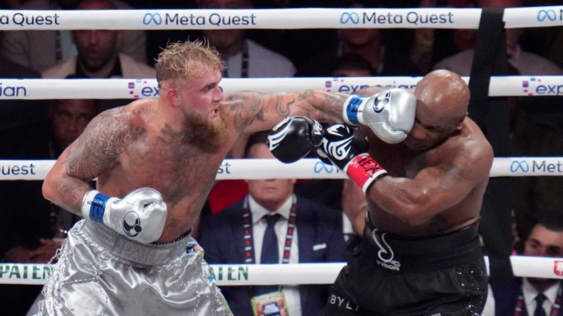 Jake Paul played with Mike Tyson playing at AT&T Stadium in Arlington, Texas on November 15th. Credit: Al Bello/Getty Images for Netflix