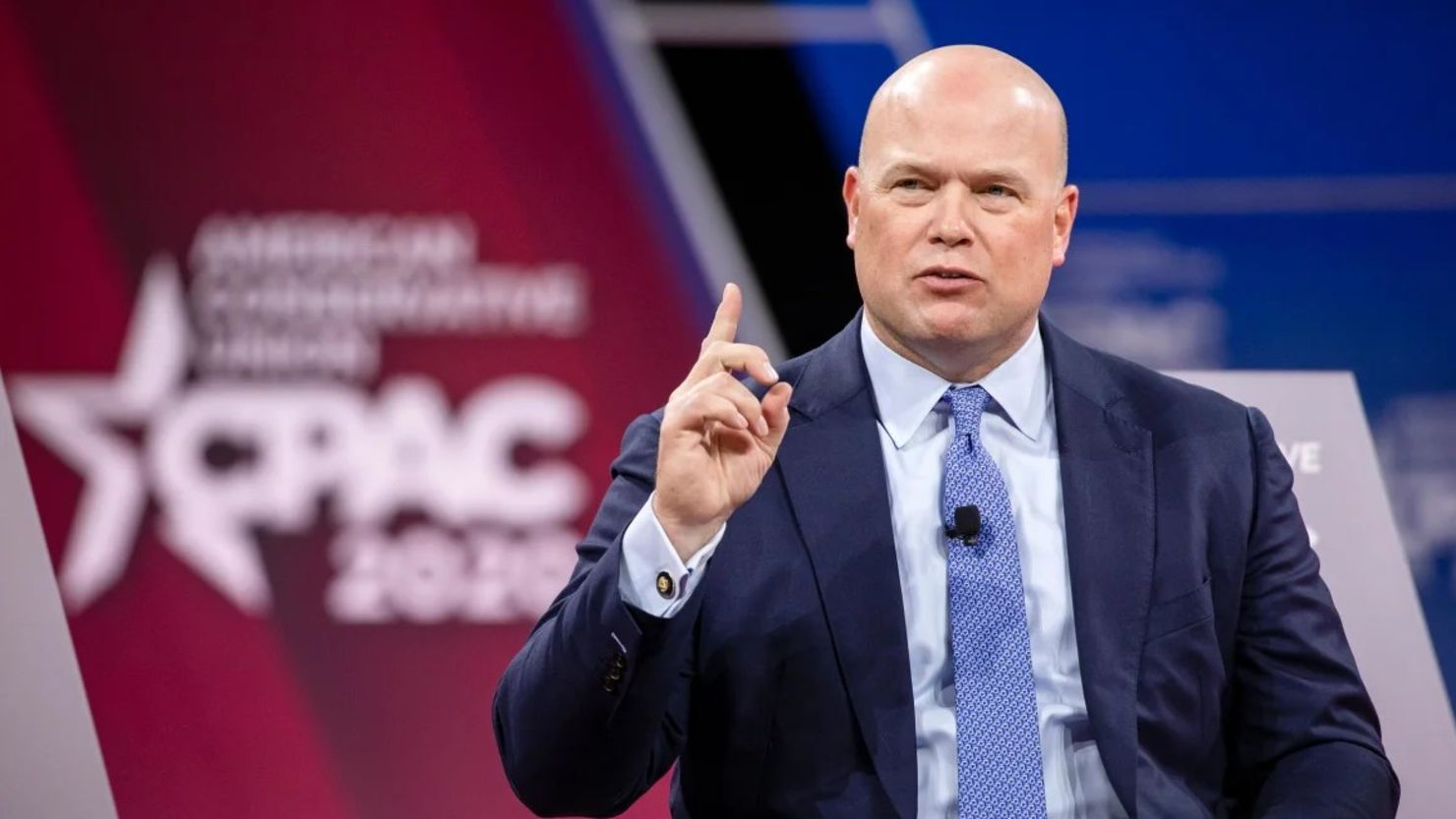 Matthew Whitaker, ex secretario de Justicia interino de Estados Unidos, habla durante la Conferencia de Acción Política Conservadora 2020 (AC) organizada por la Unión Conservadora Estadounidense el 28 de febrero de 2020 en National Harbor, Maryland. Samuel Corum/Getty Images