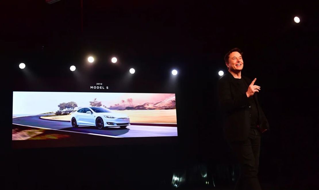 Elon Musk, CEO de Tesla, presenta el nuevo Tesla Model Y en Hawthorne, California, el 14 de marzo de 2019. Crédito: Frederic J. Brown/AFP/Getty Images/Archivo.