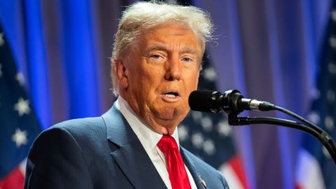 El presidente electo de EE. UU., Donald Trump, habla en una reunión de la Conferencia de Republicanos de la Cámara en el Hyatt Regency en Capitol Hill el 13 de noviembre de 2024 en Washington, DC. Crédito: Allison Robbert-Pool/Getty Images