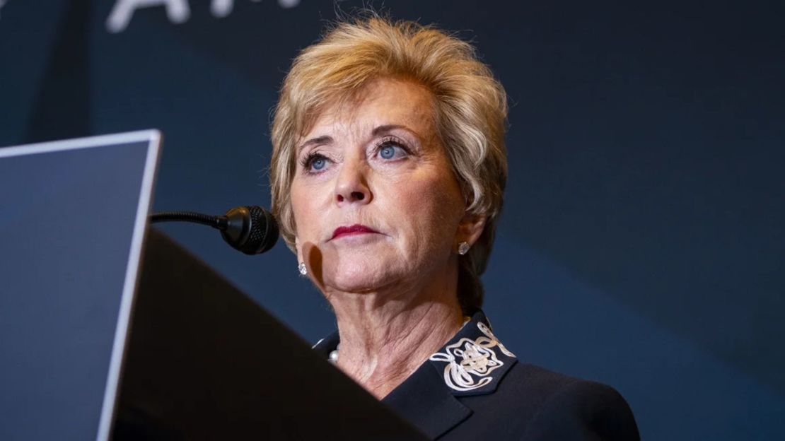 Linda McMahon, la elegida de Trump para secretaria de Educación.