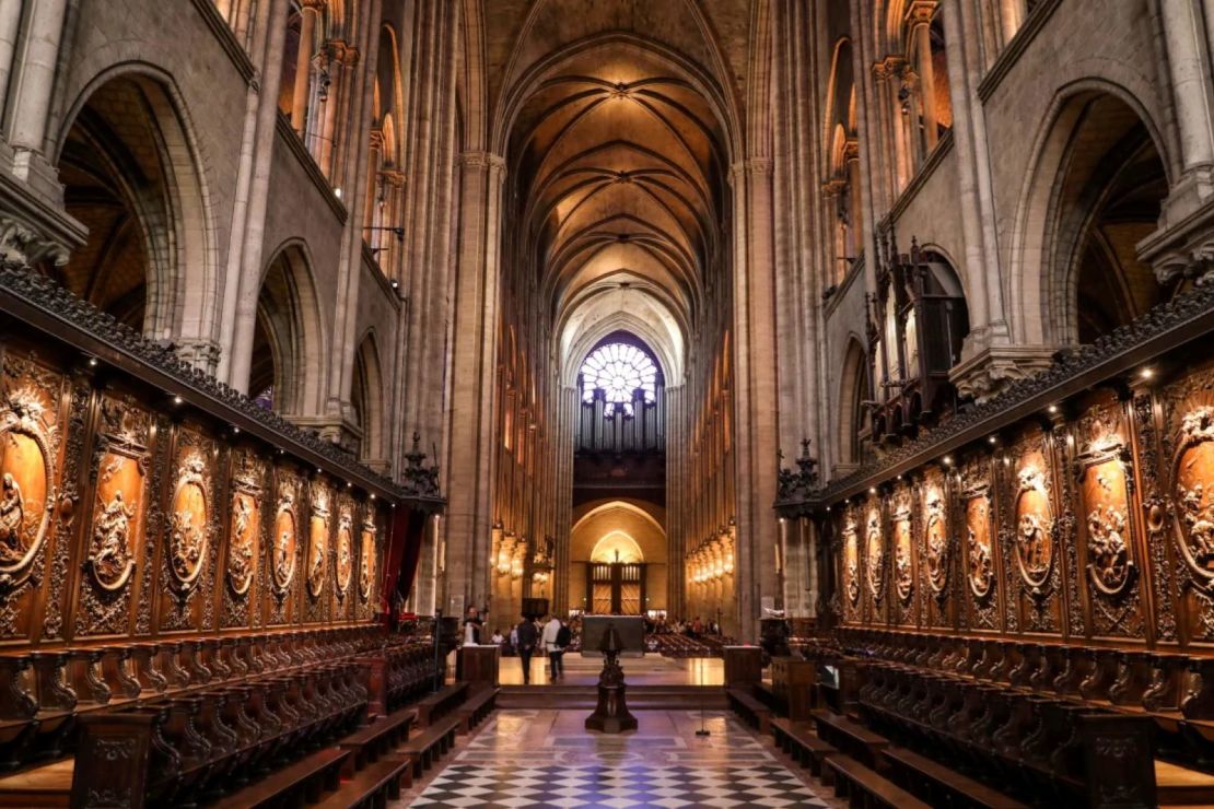 El transepto de Notre Dame, fotografiado en 2018.