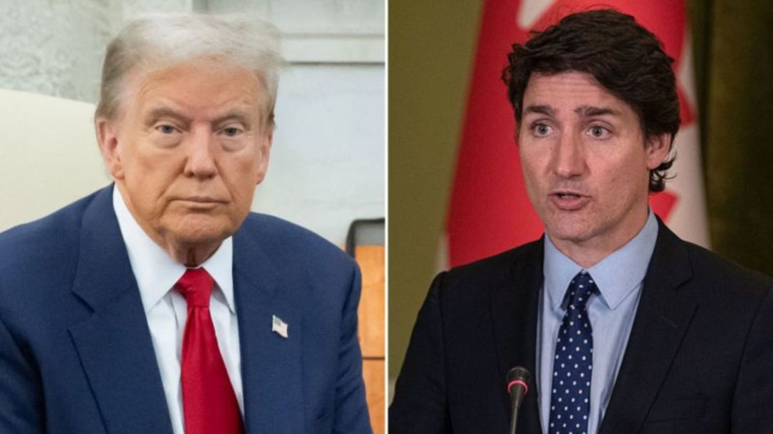 El presidente electo de Estados Unidos, Donald Trump, y el primer ministro de Canadá. Crédito: Justin Trudeau Getty Images