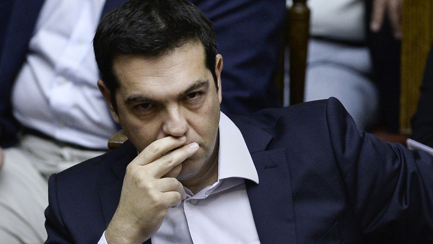 El primer ministro griego, Alexis Tsipras durante una sesión parlamentaria en Atenas (ANGELOS TZORTZINIS/AFP/Getty Images).