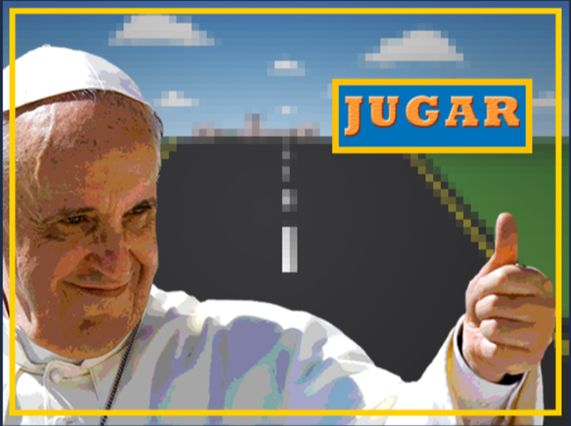 El papa Francisco nos invita a jugar 'Papa Road', un juego inventado por desarrolladores paraguayos.