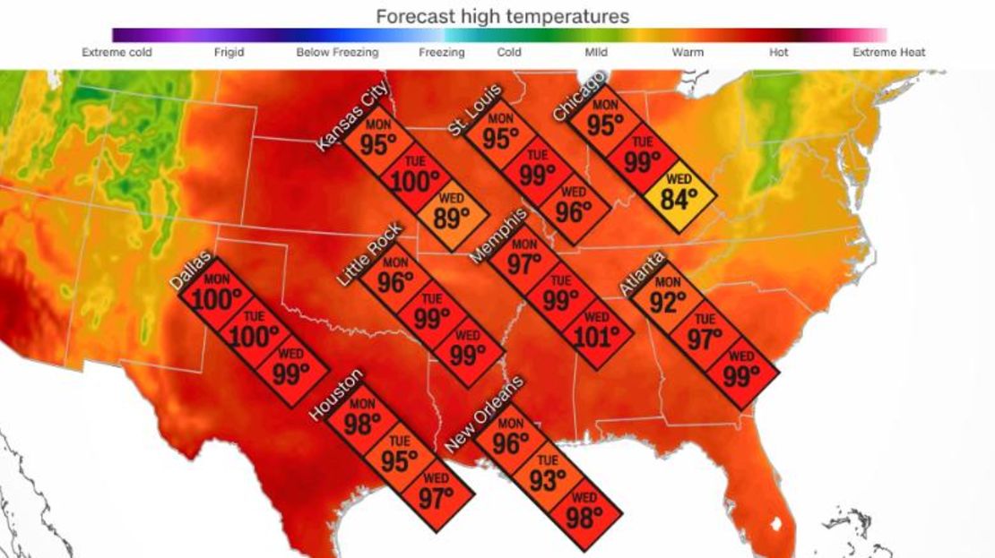 El pronóstico de las altas temperaturas para esta semana