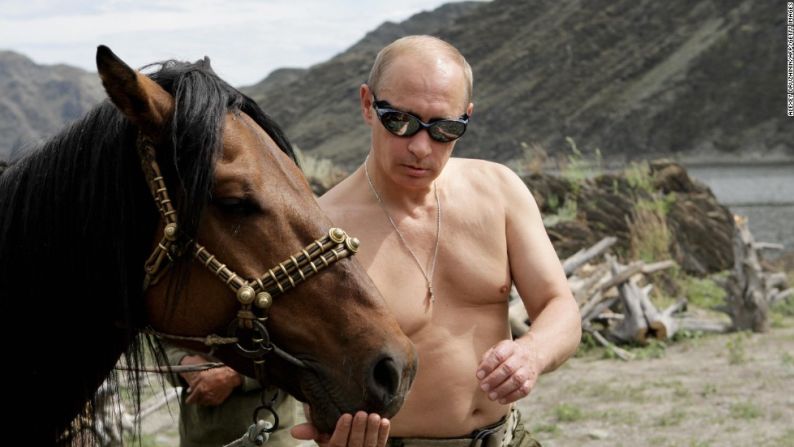 Putin durante sus vacaciones en el sur de Siberia en agosto de 2009.