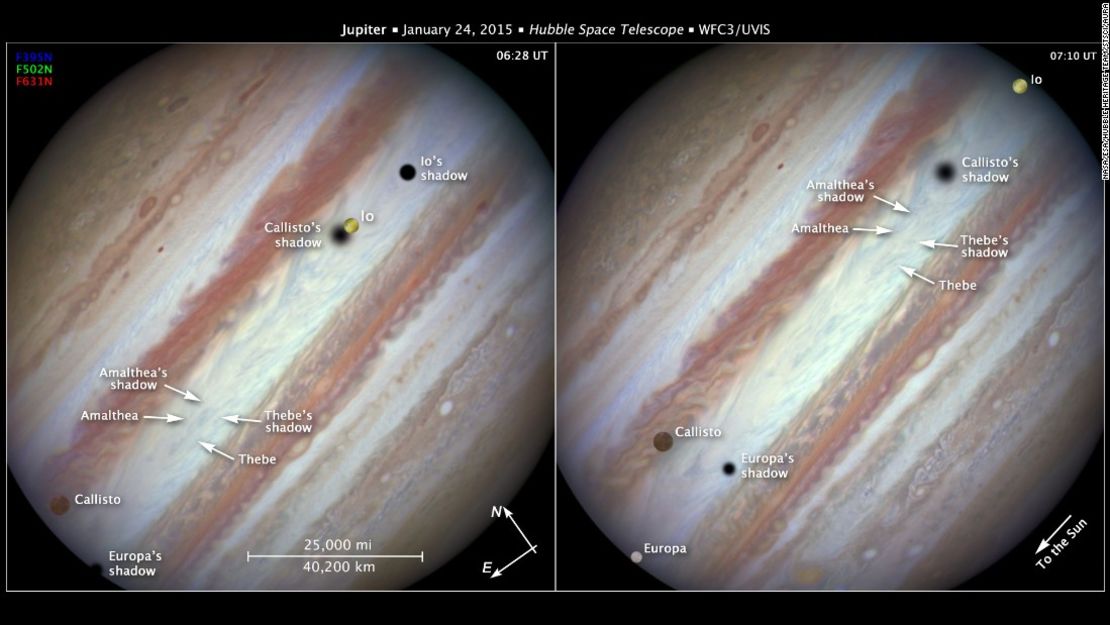 La misión de la NASA hará investigación en tres lunas de Júpiter.