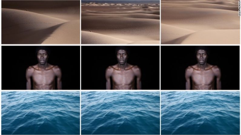 Alaoui también hizo una película, llamada “The Crossing”, que está siendo presentada en el Museo de Marrakech de Fotografía y Artes Visuales. En ella, los marroquíes de la vida cotidiana discuten sus experiencias, algunas no favorecen demasiado a las figuras de autoridad. "Cuando estaba en el proceso de grabación, no estaba segura de si podría mostrarla en Marruecos. Pensé, tal vez era un tanto controversial", dice.