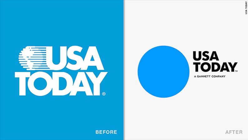 USA Today presentó el nuevo logo en septiembre de 2012, el año en que la compañía celebró su 30 aniversario.