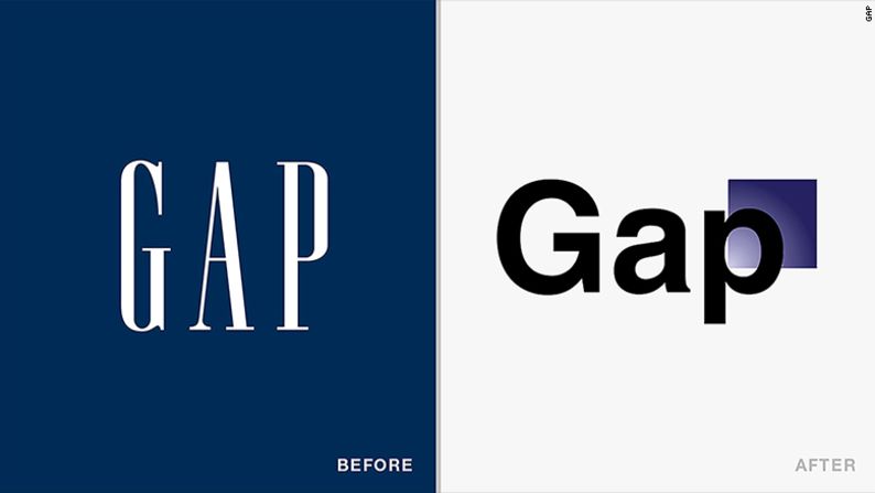 Gap cambió su logo en octubre de 2010, pero las críticas fueron tan intensas que la marca se devolvió al original.