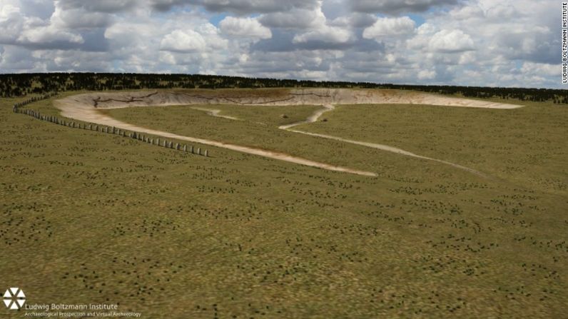 El equipo del proyecto Paisaje Escondido de Stonehenge dice que el descubrimiento se ha hecho debajo de Durrington Walls, también conocido como "superhenge"... uno de los mayores monumentos henge conocidos que fueron construidos alrededor de un siglo después del Stonehenge, el cual se cree que fue completado hace 3.500 años.