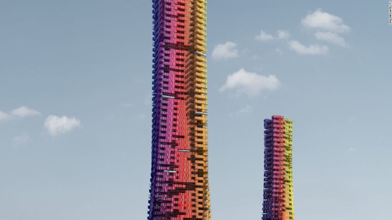 El objetivo de los arquitectos es construir dos torres; la más grande sería la más alta de la India, con 400 metros de altura.