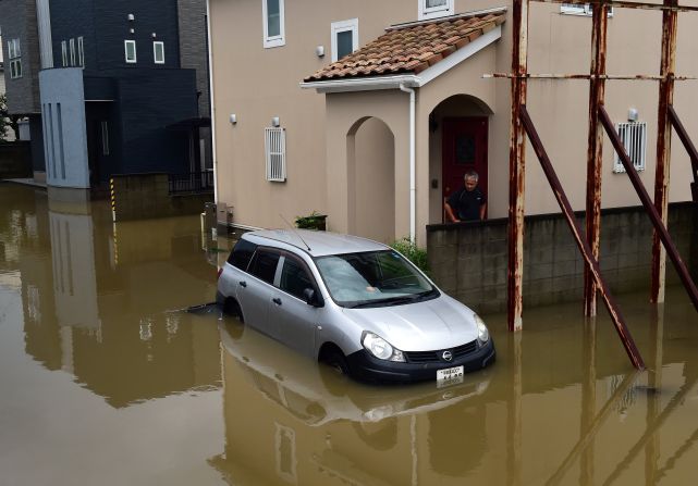 Las fuertes lluvias están causadas por el tifón Etau (YOSHIKAZU TSUNO/AFP/Getty Images).