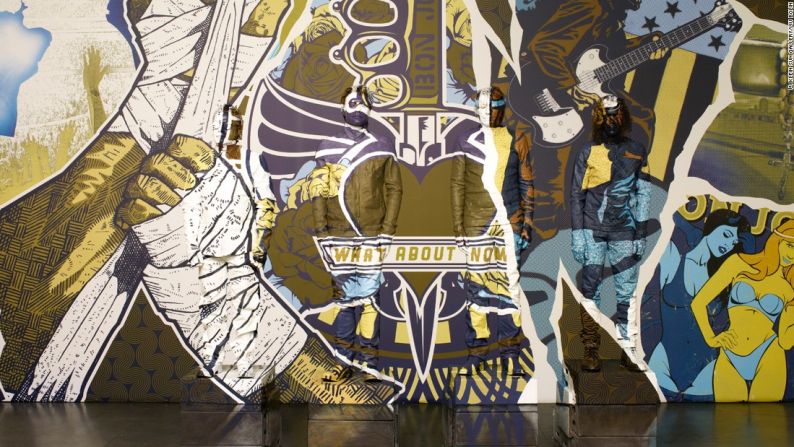 Bon Jovi (2012) - Este mural, el cual oculta tanto a Liu Bolin como a Bon Jovi se convirtió en la portada del álbum What About Now de Bon Jovi. El mural de fondo fue diseñado por Alex Haldi.