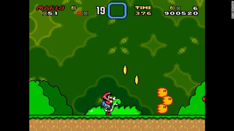 Nintendo hizo una transición a gráficas de 16 bits con “Super Mario World”, que lanzó el Sistema de Entretenimiento de Súper Nintendo.