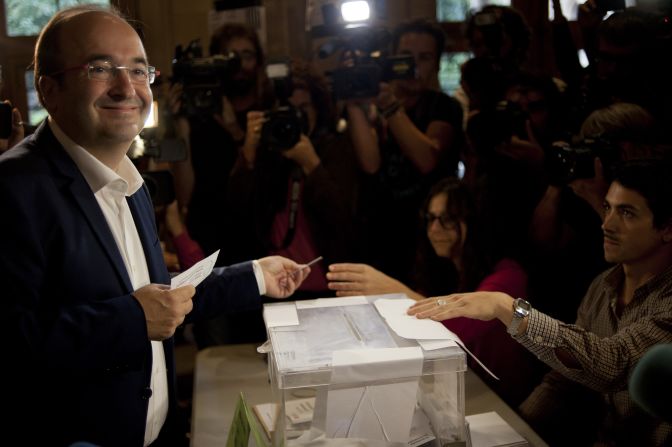 El candidato de los socialistas catalanes, Miquel Iceta (Jorge Guerrero/AFP/Getty Images).