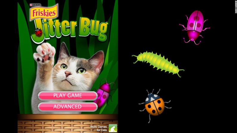 Si tu gato prefiere matar bichos, está la aplicación JitterBug de Friskies.