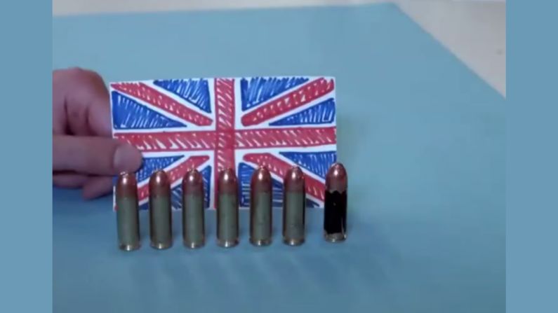 Reino Unido: 6,2 armas por cada 100 personas.