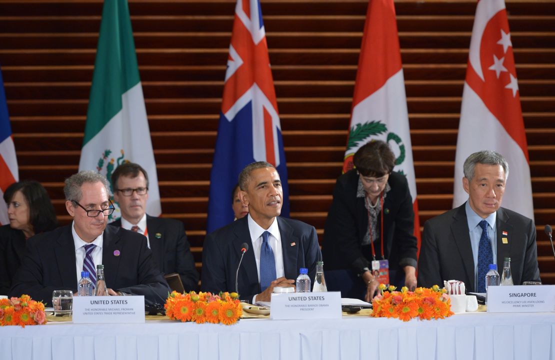 El presidente Obama durante una reunión con líderes del Acuerdo Trans-Pacífico en plenas negociaciones del tratado, en noviembre de 2010.