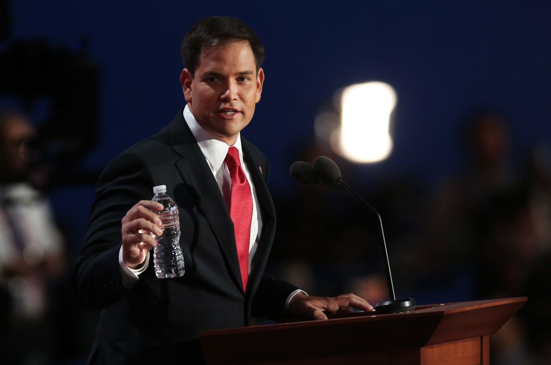 El senador Marco Rubio durante la Convención Nacional Republicana, en Tampa, Florida.