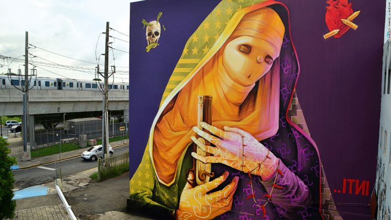 La Virgen de la Discordia por INTI - San Juan, Puerto Rico. Crédito: Thames & Hudson)