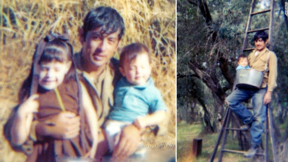 Los padres de Melo eran granjeros en el Norte de California. En la foto, él y su hermana.