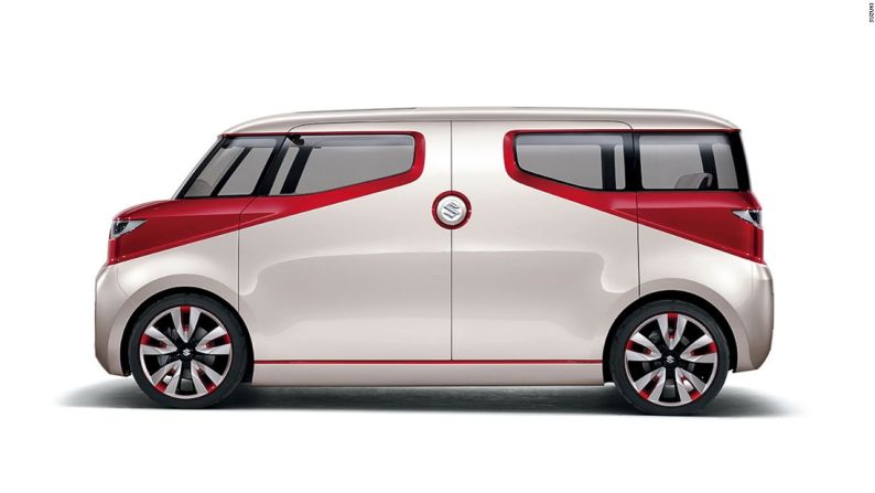 Suzuki Air Triser – El prototipo Air Triser de Suzuki es descrito como una minivan compacta de tres filas. La compañía dice que "su amplitud y disposición inteligente de asientos representan el concepto de una sala privada".