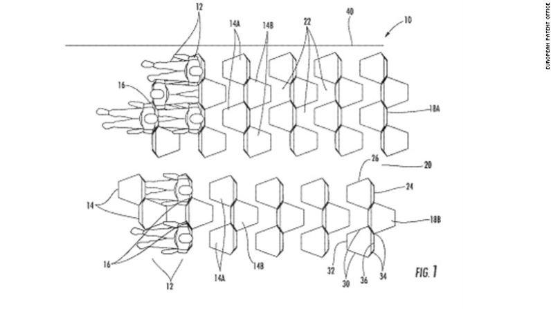 Cabina hexagonal de clase económica – Aquellos para quienes volar significa perderse en un libro o en una película mientras ignoran educadamente a sus vecinos, probablemente no disfrutarán con los diseños de Zodiac Seats France.