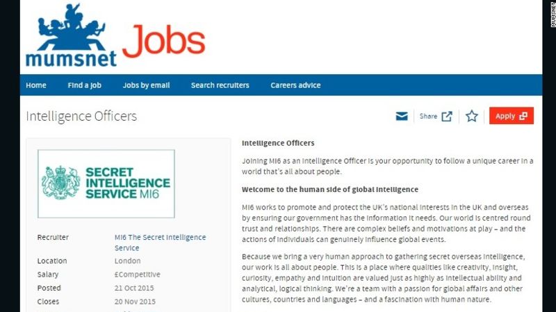 El mi6 se anuncia en sitio para mamás: ¿son ellas las mejores espías? | cnn