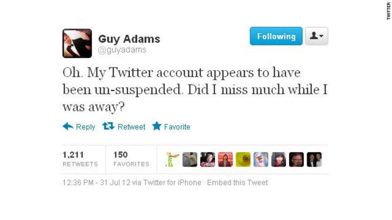 Twitter reactiva la cuenta del periodista que criticó la cobertura olímpica de nbc | cnn