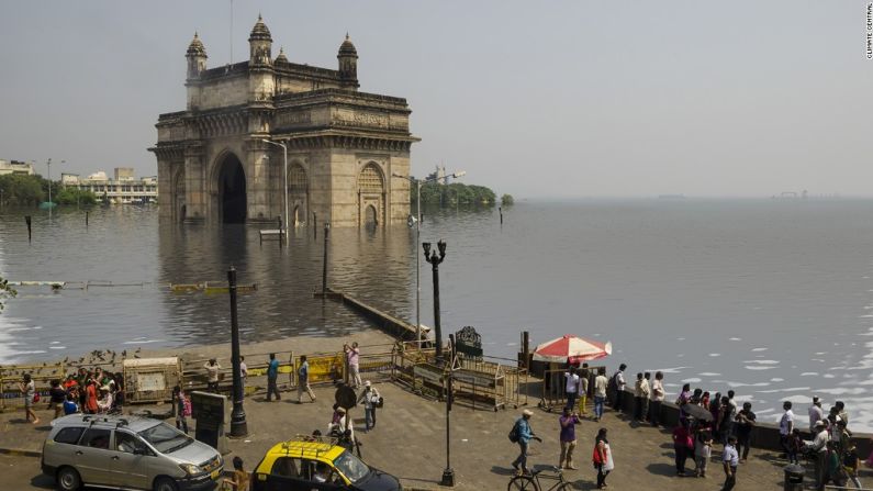 Partes de Mumbai podrían quedar bajo el agua si las temperaturas suben 2 grados.