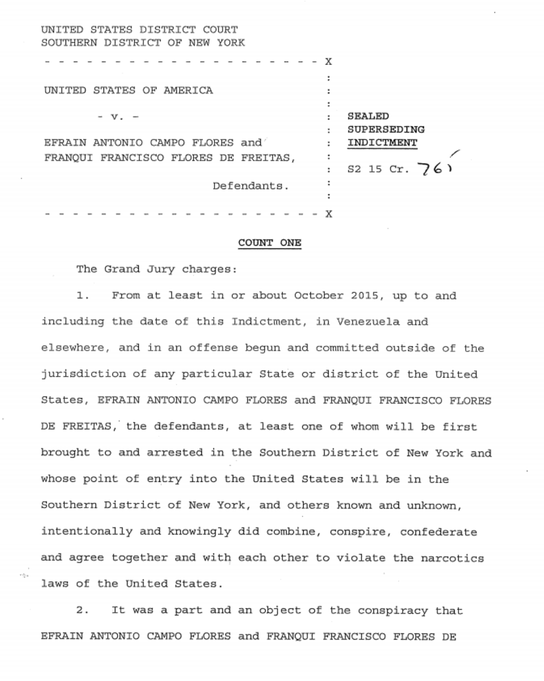 CNNE 228194 - corte de manhattan documento de acusacion a familiares de nicolas maduro