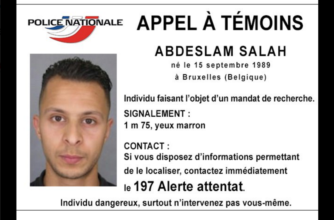 La Policía Nacional de Francia emitió una orden de captura contra Abdeslam Salah, de 26 años, por su presunta participación en los atentados de París. (Twitter).