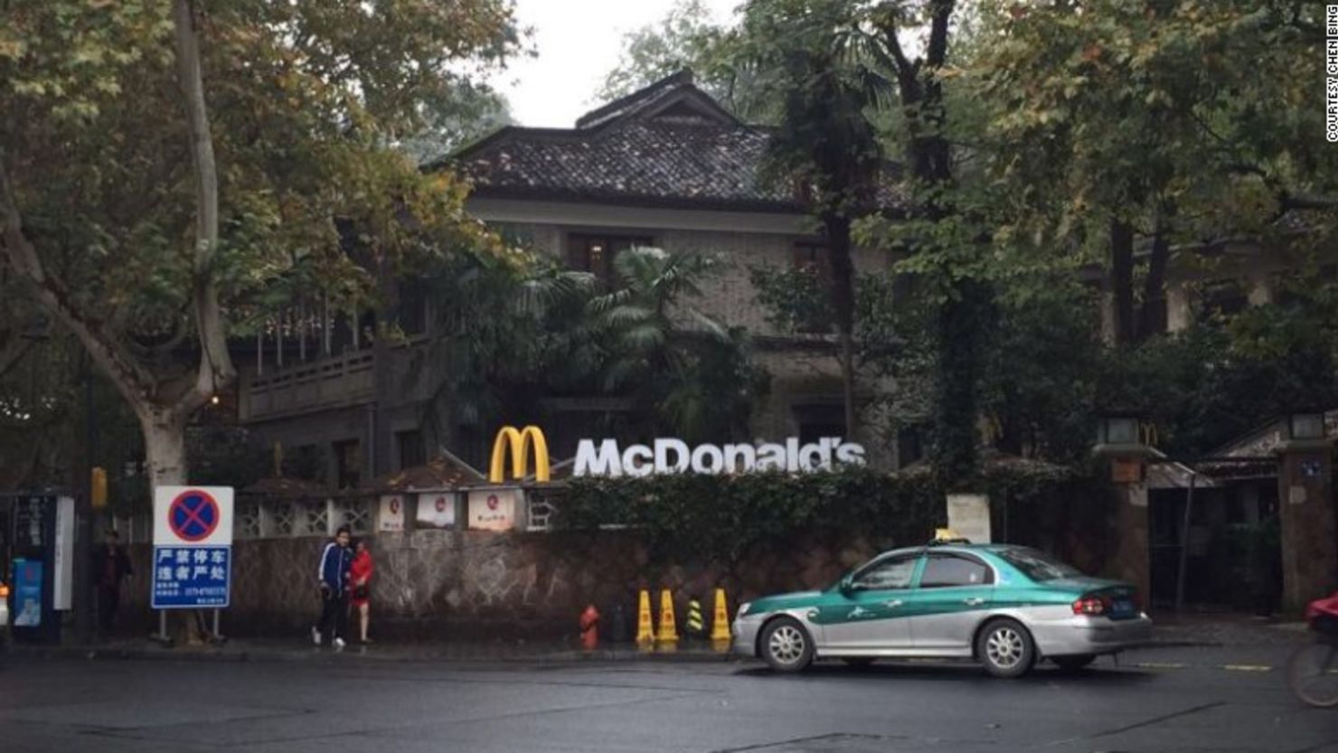 La casa de campo de Hangzhou, de 84 años de antigüedad, ahora es sede de un flamante McDonald's.