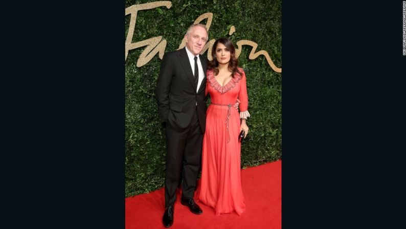 Salma Hayek Pinault y su esposo el CEO de Kering, François-Henri Pinault.