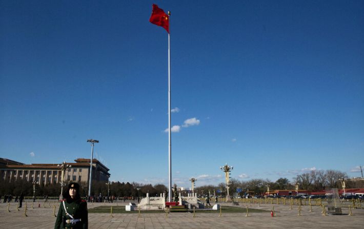 Otra vista de la Plaza de Tiananmén en