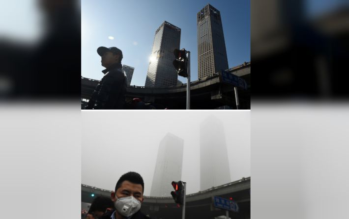 Así se ven los edificios en el centro financiero de Beijing.