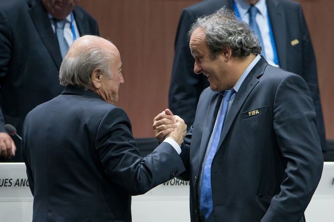 Joseph Blatter y Michel Platini durante el pasado congreso de la FIFA (Philipp Schmidli/Getty Images).