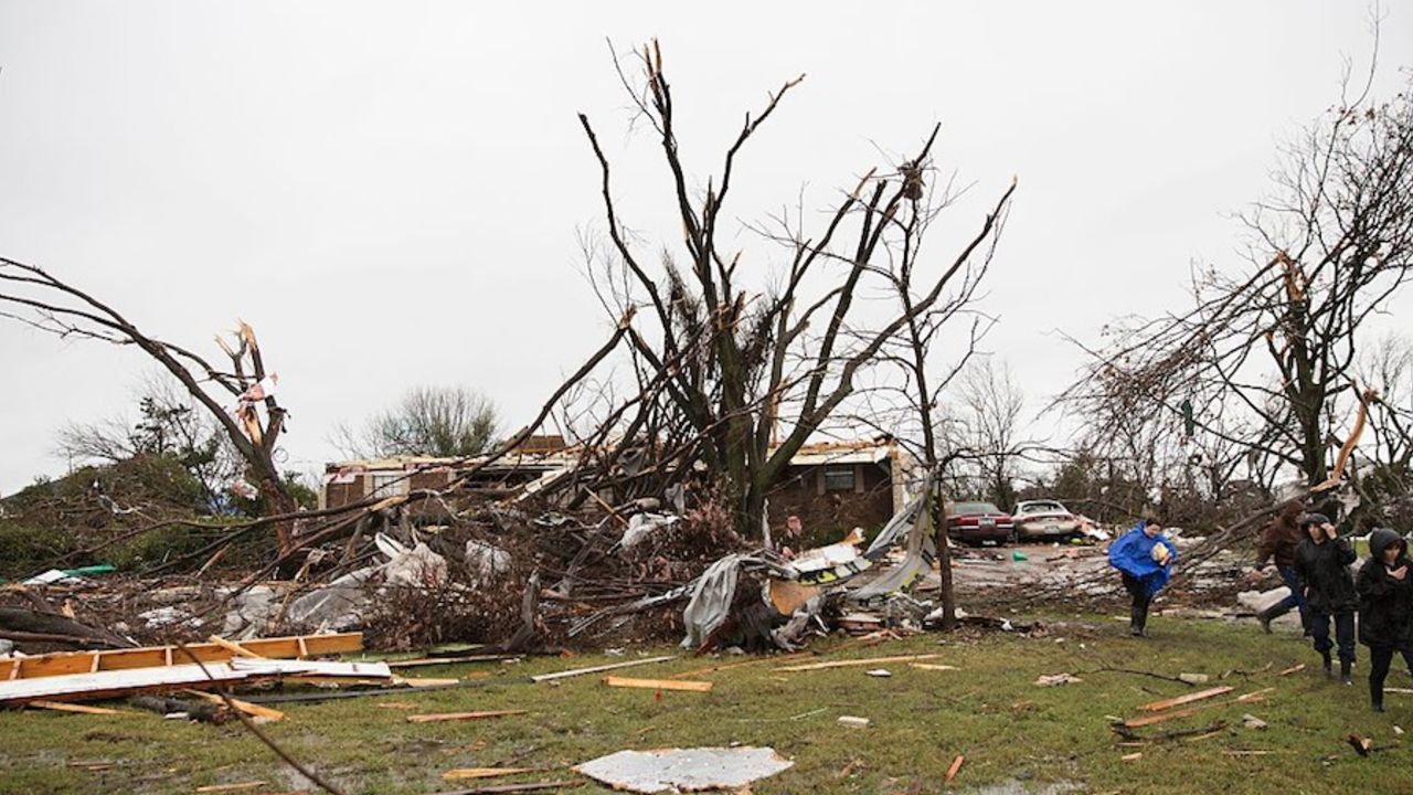 El suburbio de Garland, en Dallas, sufrió daños significativos (LAURA BUCKMAN/AFP/Getty Images).