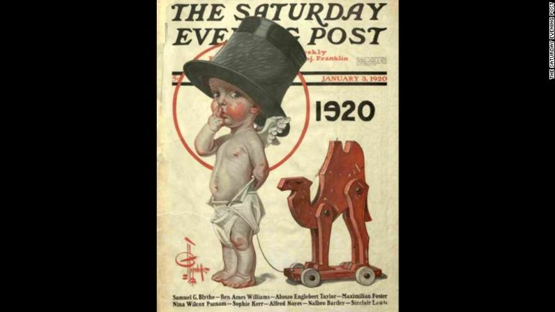 En 1920, el Saturday Evening Post publicó una ilustración de un bebé con un sombrero de copa arrastrando un camello, haciendo referencia al tema de la Prohibición y a los años de la "ley seca" que prohibía el alcohol a los estadounidenses.