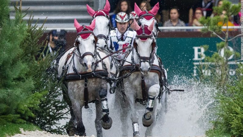 El holandés IJsbrand Chardon ha sido campeón 26 veces y ha ganado numerosos títulos tanto en doma como en conducción de carruajes.