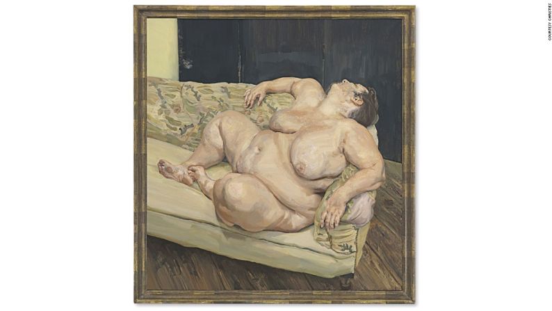 Lucian Freud, ‘Benefits Supervisor Resting’ (1994). Óleo sobre lienzo – Precio de venta: 56’165.000 dólares – El retrato de la corpulenta Sue Tilley, una trabajadora del gobierno británico, fue uno de cuatro cuadros como estos que el artista británico produjo de la mujer a la que llamó ‘Fat Sue’ (La gorda Sue). Christie's lo describe en su catálogo como "uno de los cuadros más extraordinarios de la figura humana jamás producidos". El retrato —para el que la señora Tilly supuestamente ganó 20 libras al día como modelo— estableció un récord para el artista cuando se vendió en Christie's de Nueva York en mayo de 2015.