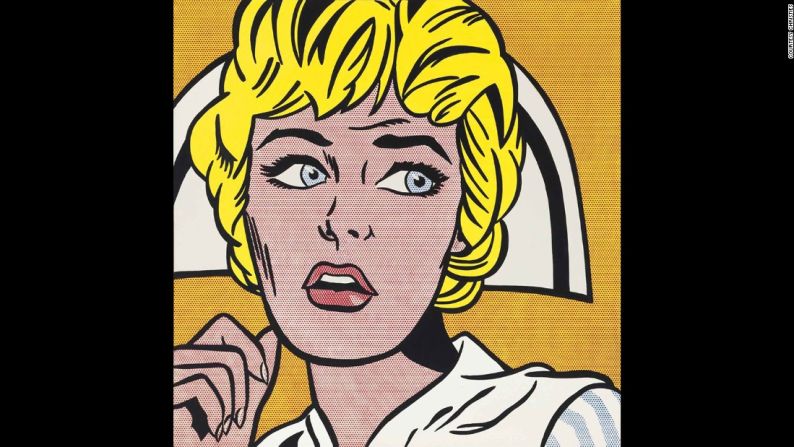 Roy Lichtenstein, ‘La enfermera’ (1964). Óleo y Magna sobre lienzo – Precio de venta: 95’365.000 dólares – Christie's promocionó a la enfermera del artista pop Roy Lichtenstein como la "heroína de Lichtenstein por excelencia", una “femme fatale” y dijo que la pintura en sí era una "obra maestra deslumbrante". Los coleccionistas deben haber estado convencidos, ya hicieron ofertas hasta un precio récord para el artista a 95’365.000 dólares en noviembre de 2015.