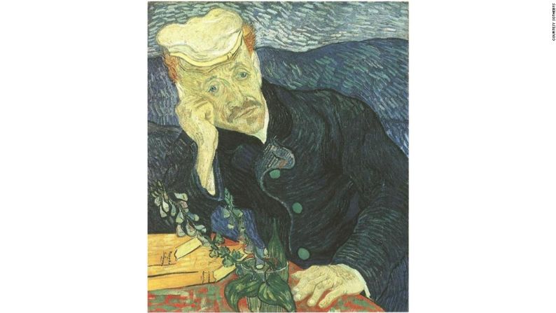 Vincent van Gogh, ‘El retrato del doctor Gachet’ (1890). Óleo sobre lienzo – Precio de venta: 82’500.000 dólares – ‘El retrato del doctor Gachet’ de Vincent van Gogh sacudió al mundo del arte en 1990 cuando fue vendido a la galería Kobayashi en Tokio por 82,5 millones de dólares en Christie's: más del doble que el récord anterior de las subastas. Se trata de un retrato del doctor de Van Gogh, Paul-Ferdinand Gachet, quien le agradaba particularmente al artista; la pintura le había pertenecido anteriormente al financiero y filántropo Siegfried Kramarsky, en un préstamo a largo plazo al Museo Metropolitano de Arte.