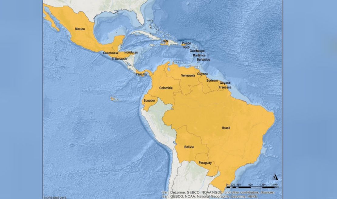 La mayoría de países de América Latina han registrado casos de Zika.