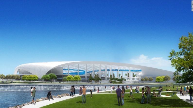 Este estadio de 80.000 asientos para Los Angeles Rams será justo la "piedra angular" de un nuevo distrito de entretenimiento de un poco más de 121 hectáreas que ha sido apodado como ‘NFL Disney World’ por los propietarios.