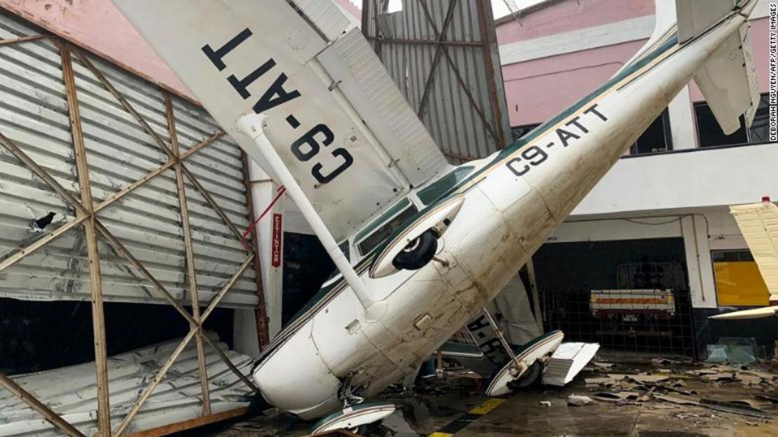 El aeropuerto de Beira, Mozambique, quedó afectado por el ciclón Idai.